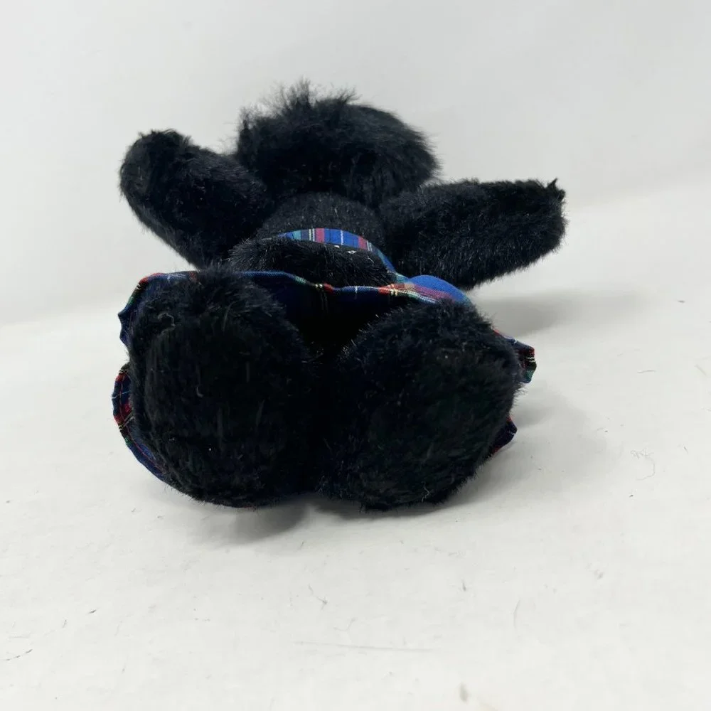 McToogal Black Scottie dog by Plaintalk Plush with Plaid Kilt & Hat I'm Yours 8